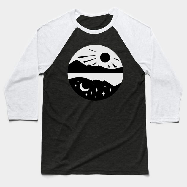 Sun and Moon Baseball T-Shirt by Skatefish